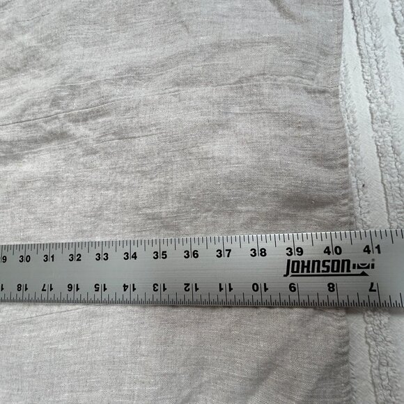 Tancredi & Morgen Women's 3/4 Sleeves Shirt Dress Linen IVORY Large/XL Side Slit - Picture 7 of 7